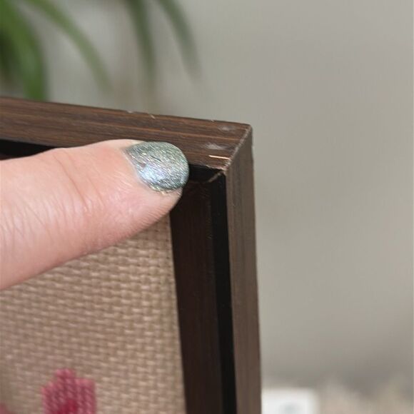 Vintage Cross Stitch Prayer of St. Francis Wall Religious Decor Framed No Glass - Picture 16 of 17